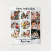 母カスタム母への贈り物の日9 Photo Collage タペストリー (正面)