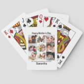 母カスタム母への贈り物の日9 Photo Collage トランプ (裏面)