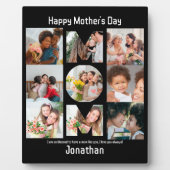 母カスタム母への贈り物の日9 Photo Collage フォトプラーク (正面)