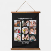母カスタム母への贈り物の日9 Photo Collage 吊り下げ型タペストリー (正面)