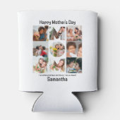 母カスタム母への贈り物の日9 Photo Collage 缶クーラー (裏面)