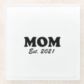 母カスタム母、母の日、誕生日プレゼント ガラスコースター (正面)