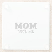 母カスタム母、母の日、誕生日プレゼント ガラスコースター (裏面)