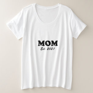 母カスタム母、母の日、誕生日プレゼント プラスサイズTシャツ