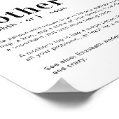 母カスタム母、母、母の定義の母の日 ポスター (角)