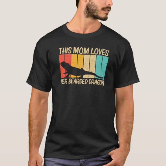 母カッコいい母爬虫性トカゲ用髭ドラゴン Tシャツ (正面)