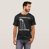 母カッコいい遊園地用ローラーコースター Tシャツ (正面フル)