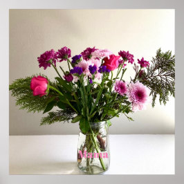 母カラフルの日ママブーケ+オプションカスタム ポスター