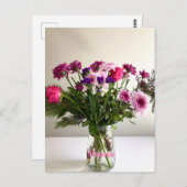 母カラフルの日ママブーケ+オプションカスタム ポストカード (正面/裏面)