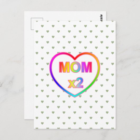 母カラフル母x 2母の日 ポストカード (正面/裏面)