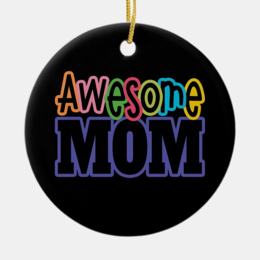 母カラフル素晴らし母の日 |オーナメント セラミックオーナメント (正面)