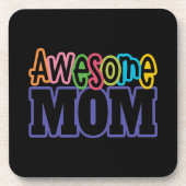 母カラフル素晴らし母の日 |コースター コースター (正面)