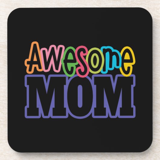 母カラフル素晴らし母の日 |コースター コースター (正面)