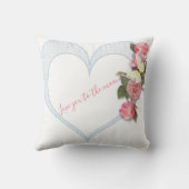 母ガーリーの日ピンクのフローラハート クッション (裏面)