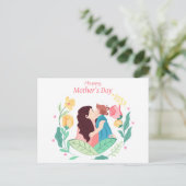 母キス娘の流れの背景 シーズンポストカード (スタンド正面)