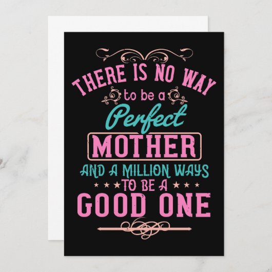 母ギフトいいえ完璧な母が良い セーブザデート (正面/裏面)