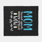 母ギフト母が逆さまにうわーっ フリースブランケット (正面(横))