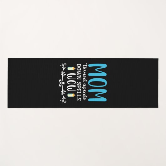 母ギフト母が逆さまにうわーっ ヨガマット (正面(横))