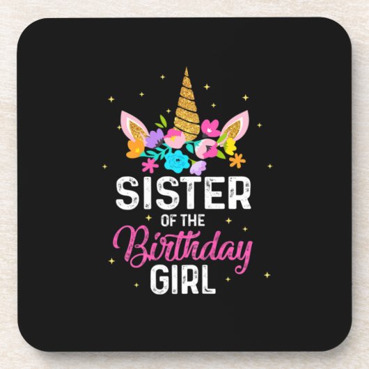 母ギフト |シスター・オブ・ザ・誕生日・ガール誕生日 コースター (正面)