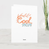 母クール手レタリング母の日の写真 カード (裏面)