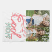 母クール手レタリング母の日の写真 キッチンタオル (横)