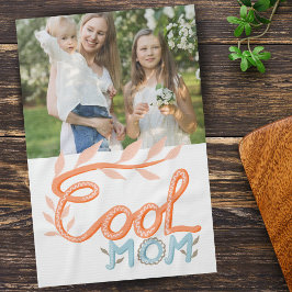 母クール手レタリング母の日の写真 キッチンタオル