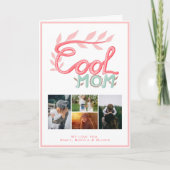 母クール手レタリング母の日4写真 カード (正面)