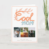 母クール手レタリング母の日4写真 カード (正面)