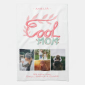 母クール手レタリング母の日4写真 キッチンタオル (縦)