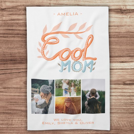 母クール手レタリング母の日4写真 キッチンタオル