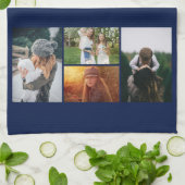 母クール手レタリング母の日4写真 キッチンタオル (折り畳み)