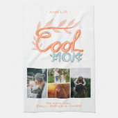 母クール手レタリング母の日4写真 キッチンタオル (縦)