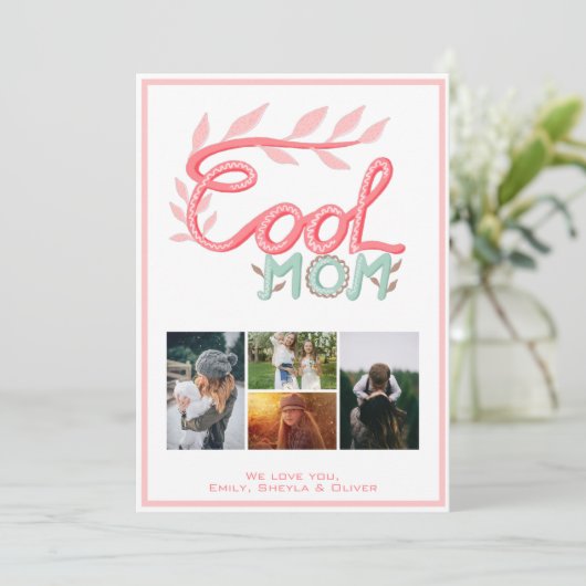 母クール手レタリング母の日4写真 シーズンカード (スタンド正面)