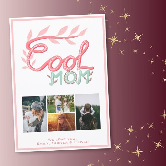 母クール手レタリング母の日4写真 シーズンカード