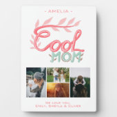 母クール手レタリング母の日4写真 フォトプラーク (正面)