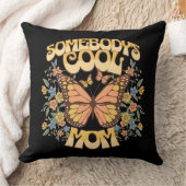 母クール蝶ワイルドフラワーヴィンテージレトロ クッション (ブランケット)