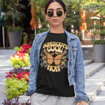 母クール蝶ワイルドフラワーヴィンテージレトロ