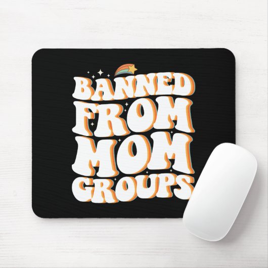 母グループから禁止おもしろい母の日Groovy マウスパッド (マウス)