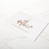 母コンテンポラリー結婚式の日バラ金ゴールドカード 箔招待状 (回転した状態)