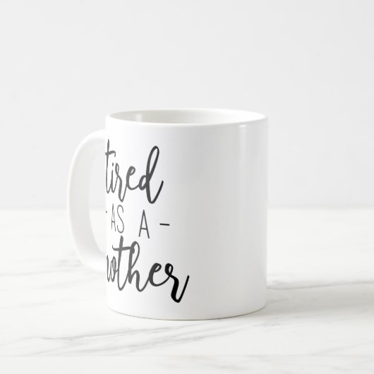 母コーヒー・マグとして疲れた コーヒーマグカップ (正面左)