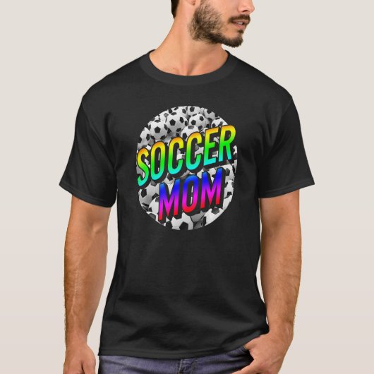 母サッカー母スポーツ親サポートサッカープラン Tシャツ (正面)