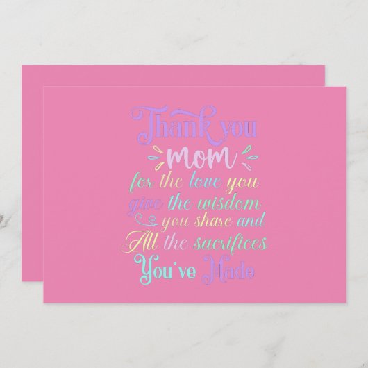 母サンキューさん… サンキューカード (正面/裏面)