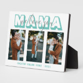 母シンプルシックなママ私たちは愛3写真のママ贈り物 フォトプラーク (側面)