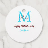 母シンプルミニマル日ブルー・モノグラム・ピンク・ナム フェイバータグ (裏面)