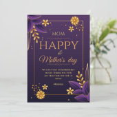 母シンプル日モダンカードゴールデンテキスト シーズンカード (スタンド正面)