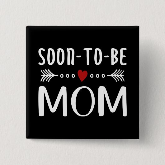 母シンプル母の日が近い |ピンボタン 缶バッジ (正面)