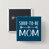 母シンプル母の日が近い |ピンボタン 缶バッジ (正面&裏面)