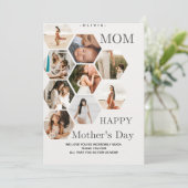 母スタイリッシュ写真コラージュエレガント シーズンカード (スタンド正面)