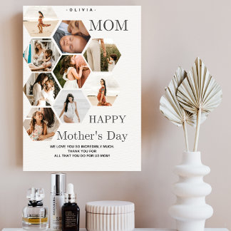 母スタイリッシュ写真コラージュエレガント シーズンカード