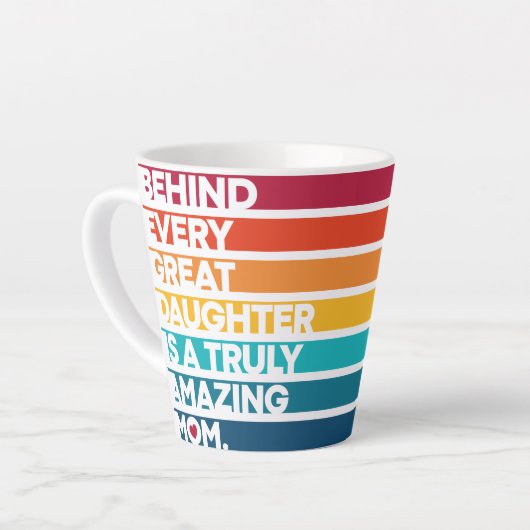 母スタイリッシュ母の日のデザイン表現文字 カフェラテマグ (左アングル)